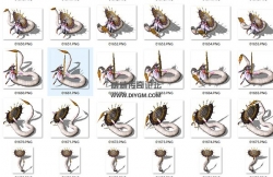 傳奇女媧蛇女補丁素材-大蛇怪物「高清無水印」